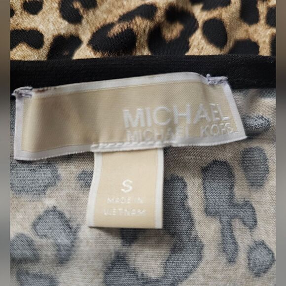 MICHAEL KORS Cheetah Bell Sleeves Flounce Dress - Size Small - Picture 10 of 10